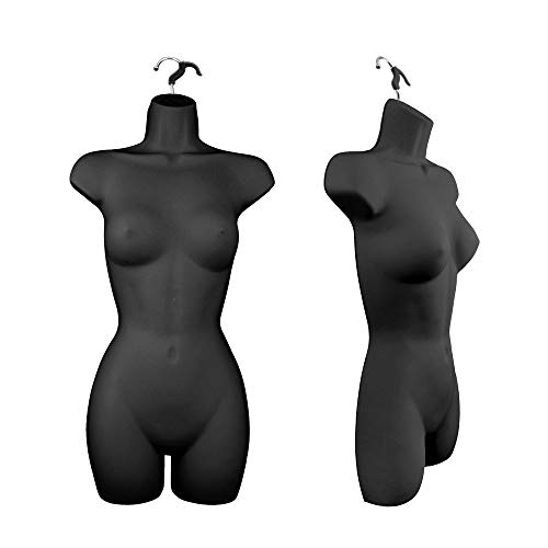 Samo vješalice ženske torzo ženske plastične viseće manekenke formiraju tijelo crno - pakovanje od