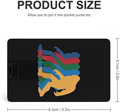 Retro Bigfoot Silhouette 70s USB Flash Drive Dizajn kreditne kartice USB Flash Drive Personalizirani