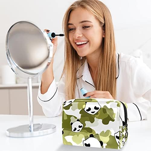 Toaletna torba Viseći DOPP komplet za muškarce Vodootporna vrećica za brijanje za putovanja, crtane životinjske pande kamuflage