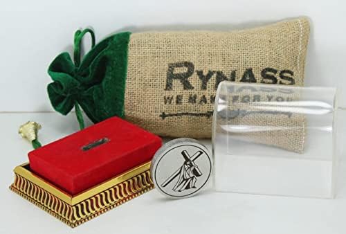 Rynass Dvostrana je Isusova slika SS novčić s prekrasnom kutijom i vrećicom Jute