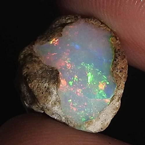 JewelGemscraft ™ 04.80cts. Ultra vatra sirovi opal kamen, prirodni grubi, dragi kamen, etiopski opal rock, nakit