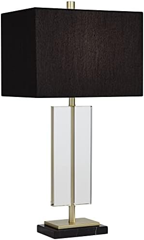 Possini Euro Design Collins moderna stolna lampa 26 1/2 prozirna akrilna pravougaona tkanina dekor za spavaću