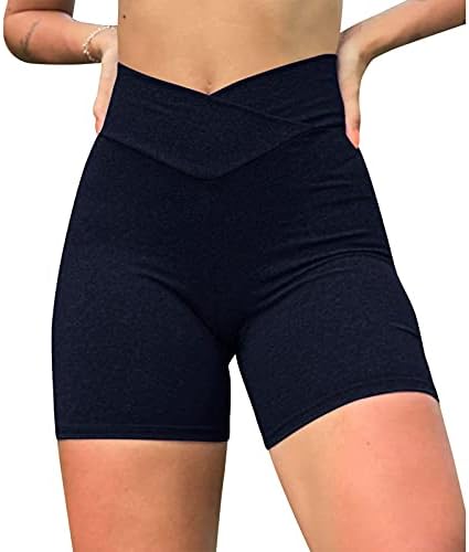 Ženske kratke kratke hlače za visoke struk Work Workout Yoga Hlače Tržne gamaše sa / bez džepa