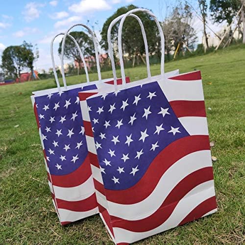 Joffreg Patriotska poklon torba sa ručkama,torbe za zabavu američke zastave,ukrasne za Dan veterana,Dan
