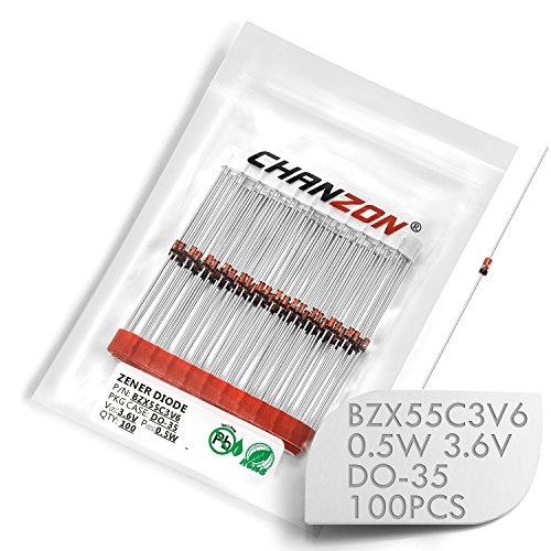 Chancon Bzx55C3v6 Zener Dioda 0,5W 3,6 V do-35 aksijalne diode 0,5 WT 3.6 Volt