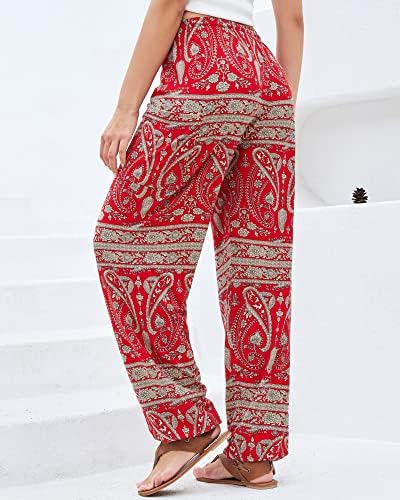 Qianxizhan ženske harem hlače, Hippie Palazzo hlače Boho Joggers Yoga odjeća sa džepovima