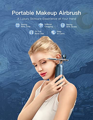 GX vodeni sjaj Pojačani prijenosni airbrush komplet, profesionalni alat za njegu kože, punjivi