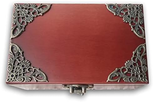Binkegg Plea [Kiss The Rain] Brown Antiqued Lock Drvena kutija za nakit Muzička kutija sa sankyo muzičkim