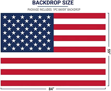 Allenjoy 84 x 59 pozadinska fotografija sa američkom zastavom Photo Studio Booth Photoshoot rekviziti