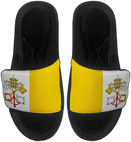 Expreitbest Cushioned klizač-na sandalama / slajdovima za muškarce, žene i mlade - zastava Vatikana