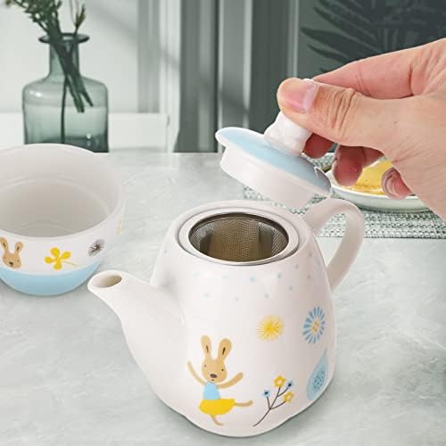 Upkoch Creamer Bone Kina Carcelain Porcelanski čaj Pot šalice: 1 Postavite čaj Keramički lijepi