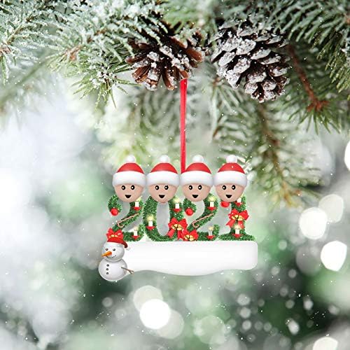 Ornament Personalizirani Božićni dekor Holiday PVC umjetnosti Preživjela porodica 2021 Dekoracija vise Božić za stubište