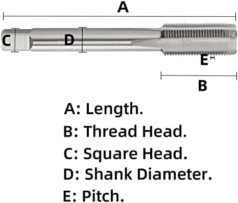Aceteel metrički navoj dodirnite m3 x 0,6, lijeva HSS mašina za mašinu M3 x 0,6 mm
