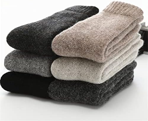 Liuzh 5 pari Zimske čarape muškarci Super deblji čvrsti termosokovi vunene čarape od zec protiv hladnog