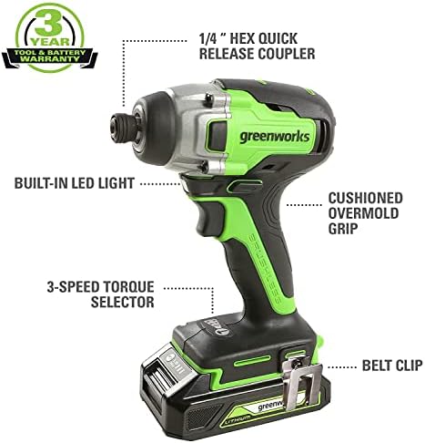 GreenWorks 24V Drill + Impact Driver, Jig testera 1.5 Ah baterija