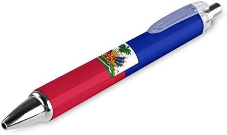 Zastava Haiti Ballypoint olovke uvlačive crne okrugle bačve sitne olovke za ured za pisanje bilježnice