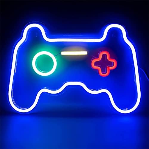 MyAou Game Neon Sign Gamepad kontroler Gaming Zidni dekor za sobu Blue Gamer Console Svjetla