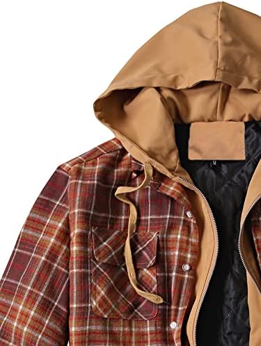 Xinbalove muške jakne jakne za muškarce Muškarci Ispis zaklopke džepne crtanje kapuljača 2 u 1 kaput