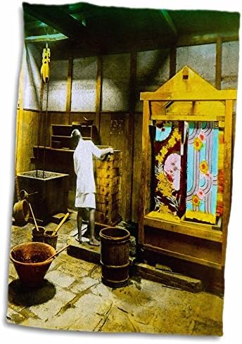 3Droza Vintage Japanski umiranje kimono Tkanina Tekstilna fabrika Stari Japan 1890S - Ručnici