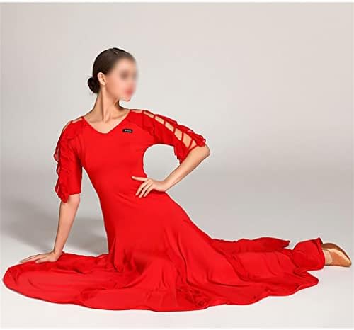 Haljine pola prugastog rukava dizajna ženske latino plesne haljine za žene plesne haljine Latino plesna odjeća