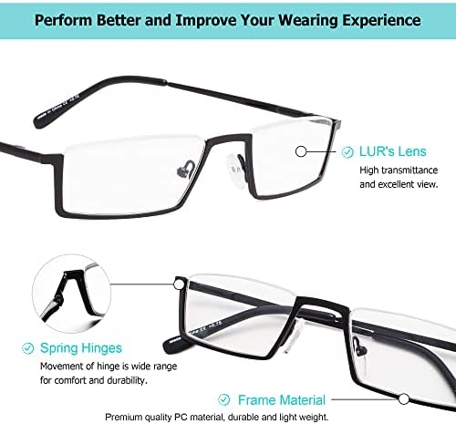 LUR 3 pakovanja naočala za čitanje na pola obruča + 7 pakovanja naočale za čitanje bez rasipa