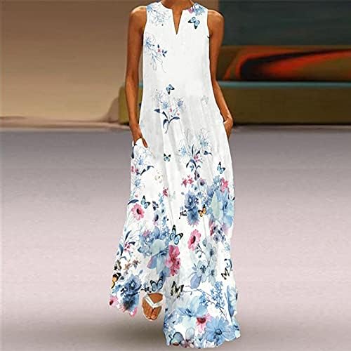 Jinmgg ljetne haljine za žene 2023 Tie-boje Radne haljine Ženske haljine bez rukava za vjenčanje za goste za