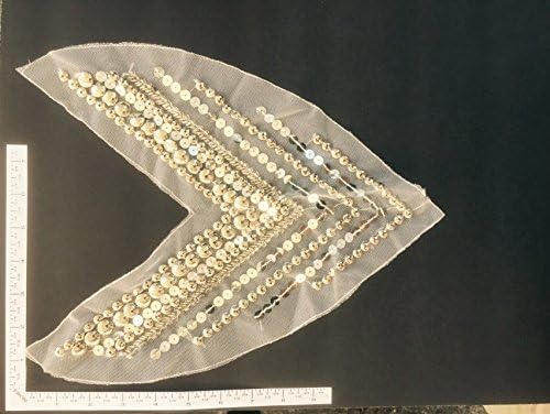 Vintage tip ručnog vezom izrez izrez ogrlicu za ogrlice - rhinestones, biseri i srebrne perlice