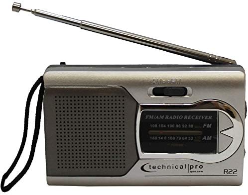 Tehnički Pro prijenosni AM FM radio zvučnik, ručni Radio na baterije sa ručnim tjunerom, priključak