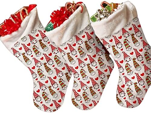 Wxbdd božićna ljubav božićne čarape Novogodišnje poklon bombonske torbe Božićni ukrasi za kućne Xmas