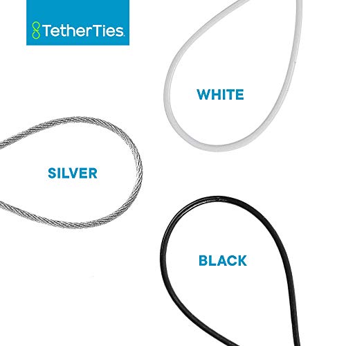TetherTies Cable Tethers Black 30 Pack / patentirani unaprijed sastavljeni adapteri adaptera | osigurajte adaptere