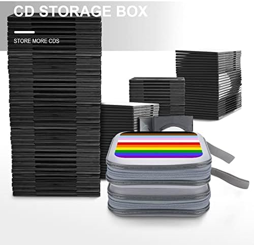 LGBT Rainbow Transwender zastava CD Case Case Modna plastična držač nosača novčanika Organizator za pohranu