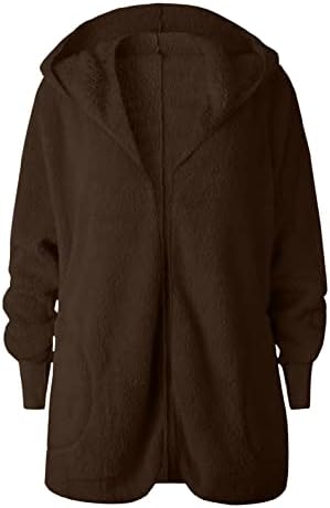 Xiloccer ženske kapute 2022 Ženska vuna plus veličine Dukshirt s kapuljačom s kapuljačom topli plišani kaput