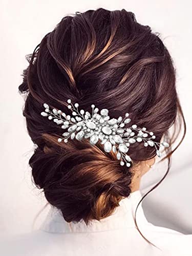 Catery Rhinestones Bride vjenčanje češljevi za kosu Crystal Silver Bridal Hair Piece bočni češalj