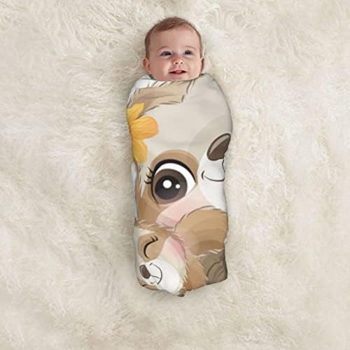 Sloth Baby Stuff Swaddle Pokriveni prekrivač za bebe za tuširanje novorođenčadi koje primaju