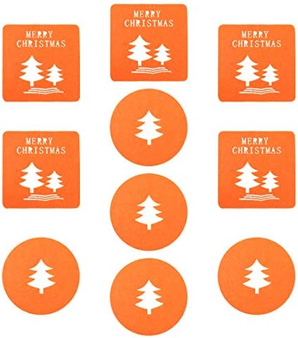 Hemoton Elk dekor 10pcs Christmas Cast Cup Mat Tree Placemat pribor za gaznograd Oslobođene za zimske