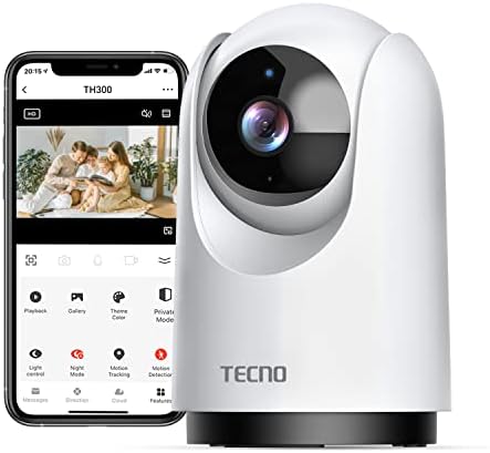 TECNO 2K Ultra HD Inteligentna sigurnost WiFi kamera, Micro SD -Memory -Card + adapter, 64GB