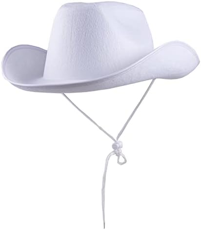 Uwantc kaubojski šešir za muškarce žene filc kaubojke sa zapadnim širokim obodom s remenom