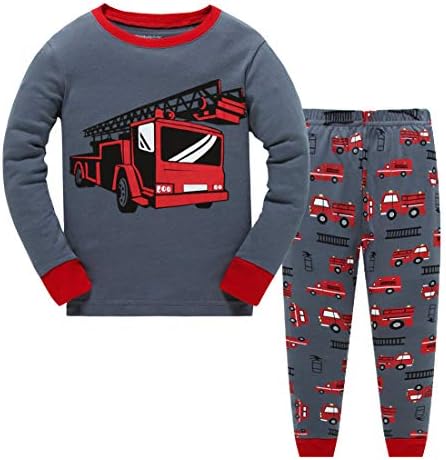 Pidžama za dječake za malu djecu Set odjeće Planet Train Sleepwear Dugi rukav pamuk 2 komada Kids Pjs veličina 1-10 godina