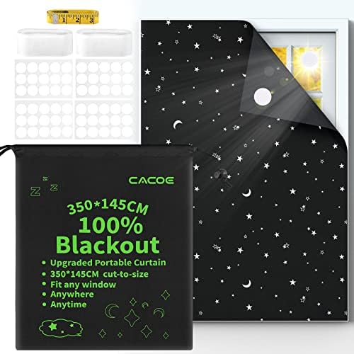 CACOE Blackout Shades 137 x 57, zamlanja za prozor, bez prenosne privremene zastove putovanja,