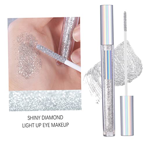 Maskara za trepavice, Dijamantska maskara Glitter vodootporna maskara Srebrna Glitter Quick Dry dugotrajna