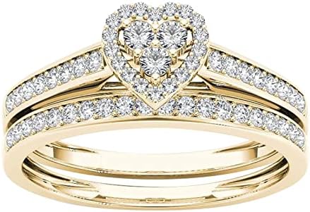 Simulirani dijamantski ručni rez ženski angažman prsten za vjenčani vend ženski vjenčani nakit u zlatu veličine