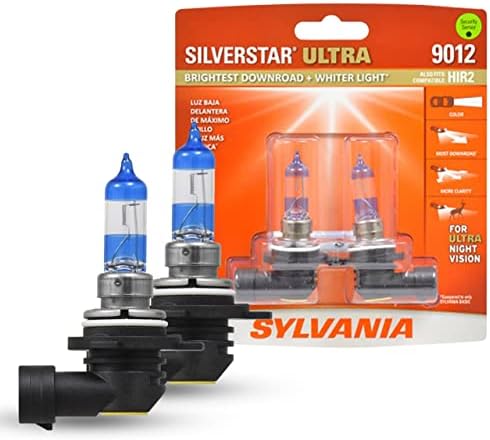 SYLVANIA-9012 SilverStar halogena sijalica Ultra visokih performansi, sijalica za Duga Svjetla, kratka svjetla i zamjena za maglu, najsjajnija Downroad sa Bjeljim svjetlom, Tropojasna tehnologija