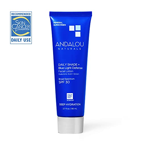 Andalou Naturals krema za sunčanje za lice, SPF 30 dnevna nijansa + losion za lice za odbranu plavog svjetla,