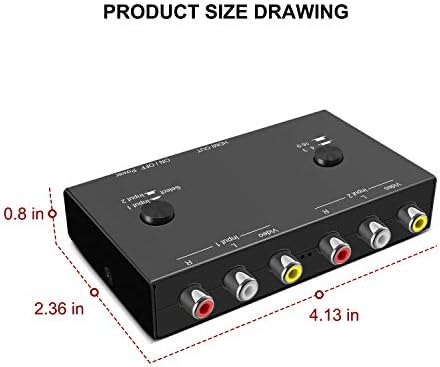 Zuzong 2 RCA do HDMI, 1080p 2 smjernica RCA Composite CVBS AV prebacite na HDMI video audio pretvarač