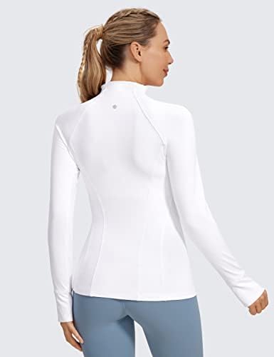 CRZ joga ženska četvrt dugih rukava zip pulover Slim Fit Atletic Yoga vrhovi treninga trkačkih košulja s