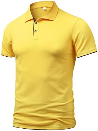 Muška majica Muška proljetna ljeto čisto pamuk kratki rukav gornji dvostruki gumb pune boje rever