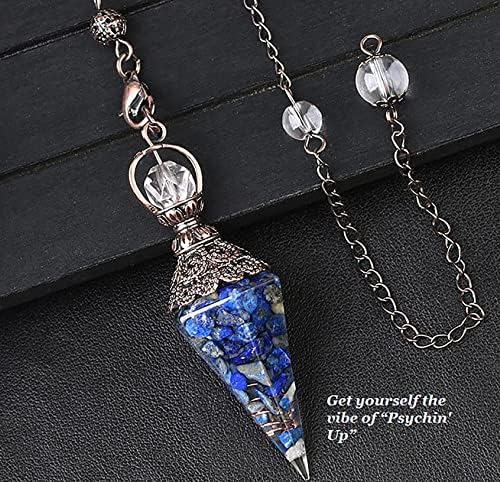 Lotonjt Natural Crystal Psihic Pendulum Gemstone Privjesak starinski stil Psihički kamen Reiki Chakra Stone