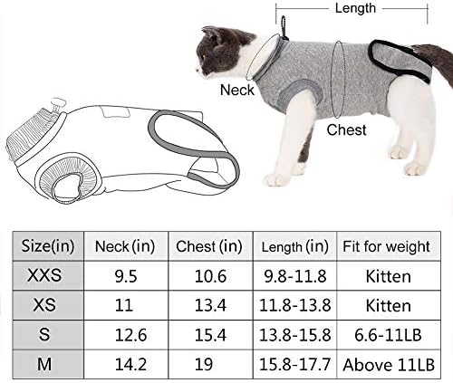 Rozkitch Professional Cat Obor za oporavak za hirurški problem u trbuhu i koži, prozračan e-ovratnik alternativa
