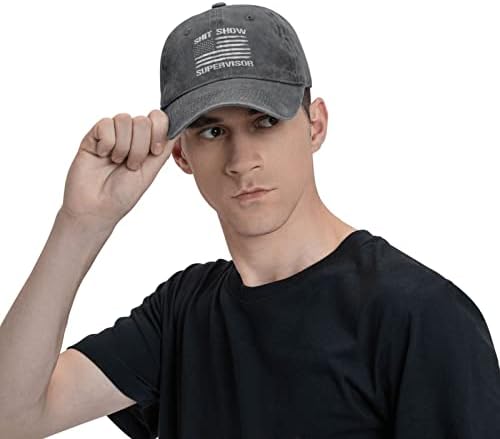 Pauppy Shit-show-supervizor pokloni crni kaubojski šešir bejzbol kapu za kamiondžija za muškarce za muškarce
