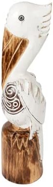 Globe uvoz izrezbarena drvena pelikanska figurica